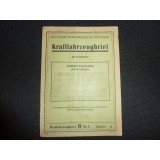 Alter Kfz-Brief MZ RT 125/2 Bj. 1958